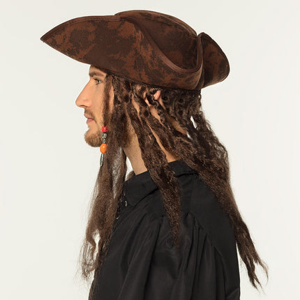 Cappello da pirata con dreadlocks