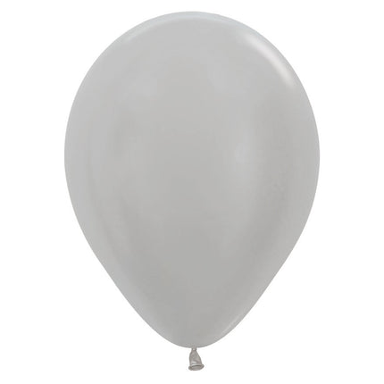 Palloncini Perla Argento 23cm 50pz