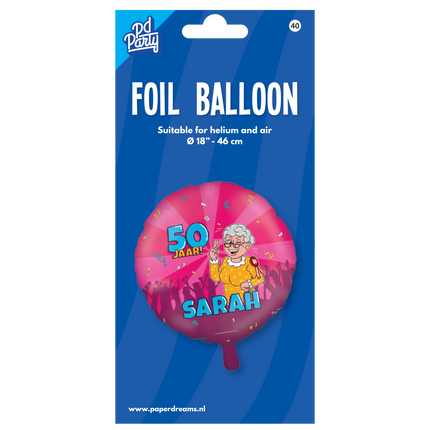 Palloncino ad elio Sarah Cartoon Vuoto 30cm