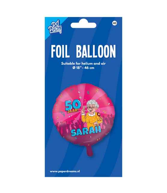 Palloncino ad elio Sarah Cartoon Vuoto 30cm