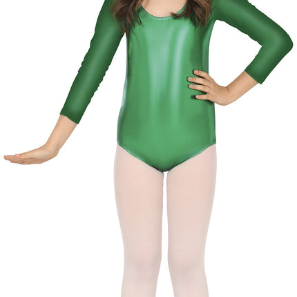 Body da bambina Verde Metallizzato