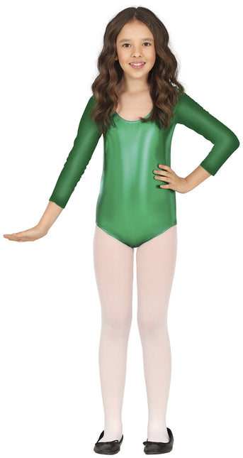 Body da bambina Verde Metallizzato