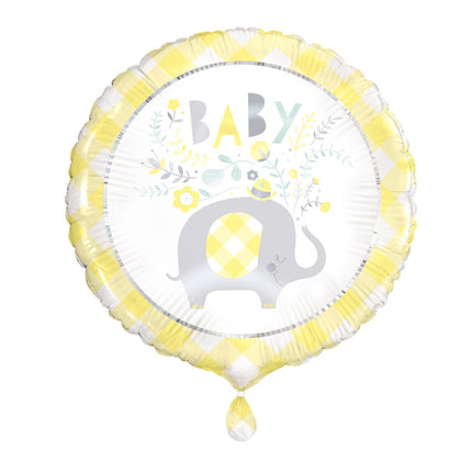 Palloncino ad elio Baby Elephant Giallo 45cm Vuoto