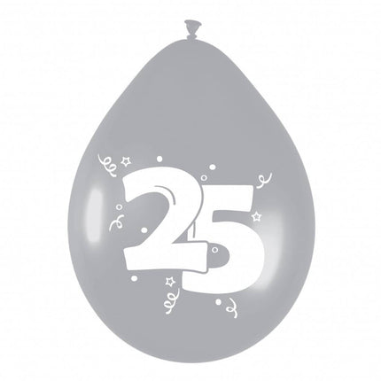 Palloncini 25 Argento Party 30cm 6pz