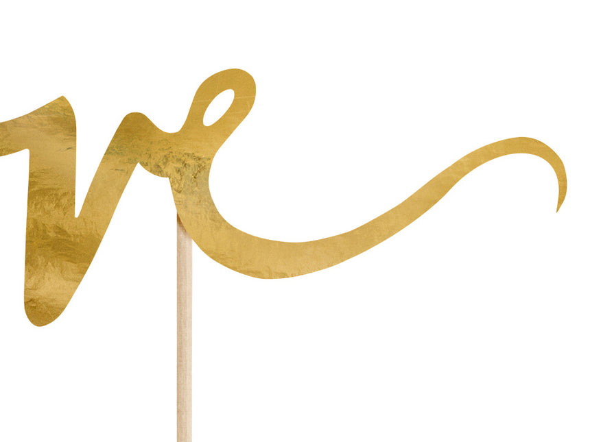 Cake topper Love Gold 17cm