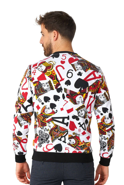 Maglione da uomo con carte da gioco del casinò OppoSuits