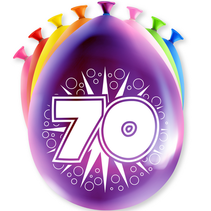 Palloncini 70 anni Hurrah 30cm 8pz