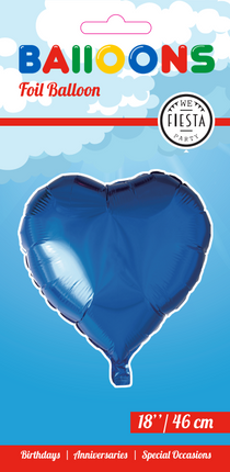 Palloncino ad elio Cuore Blu 46cm vuoto