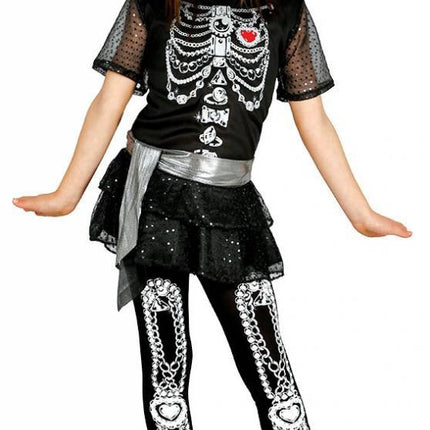 Costume Halloween Bambino Abito Scheletro Diamante