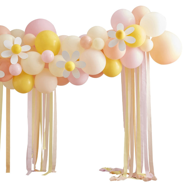 Arco di palloncini Fiori pastello