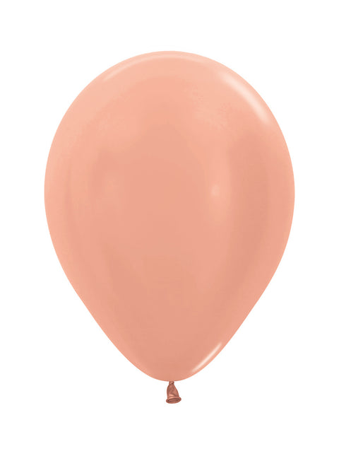 Palloncini metallizzati oro rosa 25cm 100pz