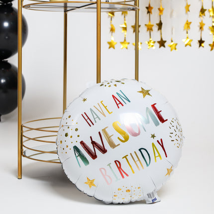 Palloncino ad elio Have An Awesome Birthday vuoto 45cm