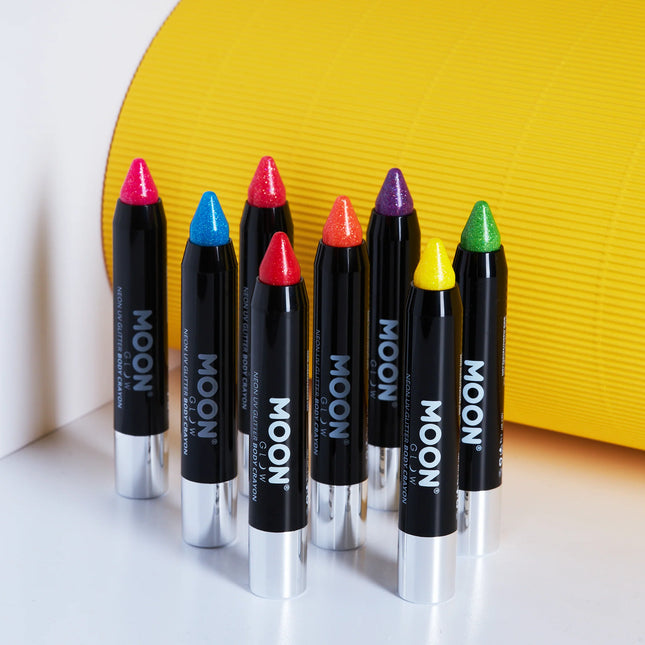 Moon Glow Neon UV Glitter Body Crayons Blu 3.2g