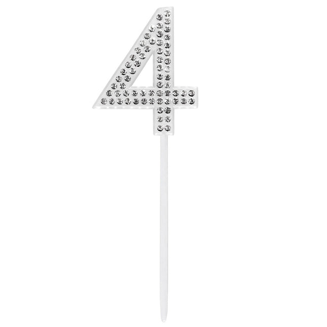 Cake topper 4 anni Diamante 10,5 cm