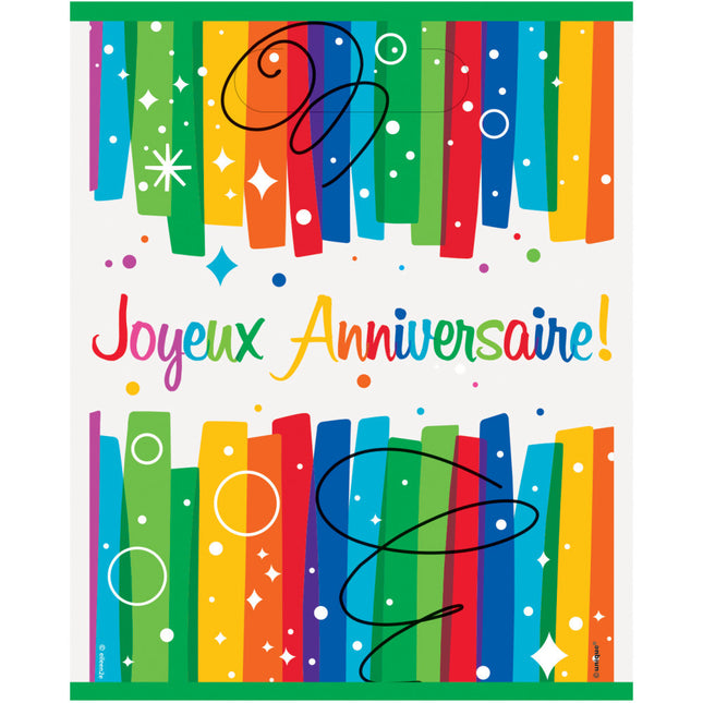 Sacchetti per feste Joyeux Anniversaire 8pz