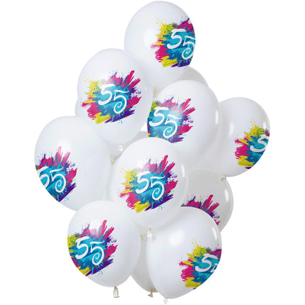 Palloncini festa 55 anni 30cm 12pz