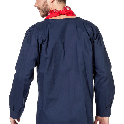 Smock da contadino uomo blu