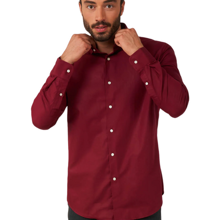 Camicia rossa Bordeaux Uomo OppoSuits