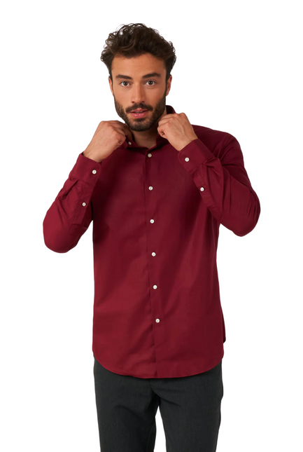 Camicia rossa Bordeaux Uomo OppoSuits