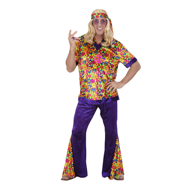 Costume Hippie 60S Uomo Colorato