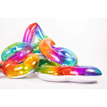 Palloncino Foil Figura 4 Rainbow XL 81cm vuoto