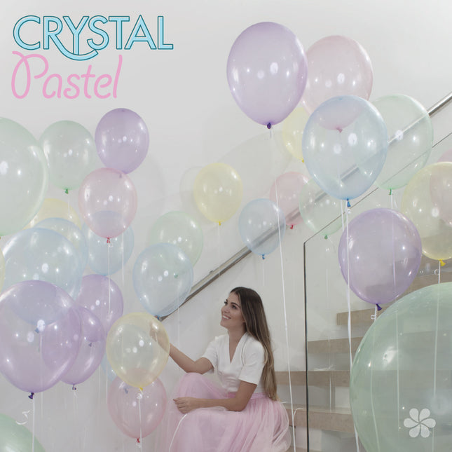 Palloncini Crystal Verde Pastello 331 30cm 50pz