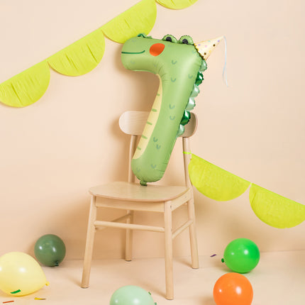 Palloncino ad elio 7 anni Coccodrillo vuoto 73 cm