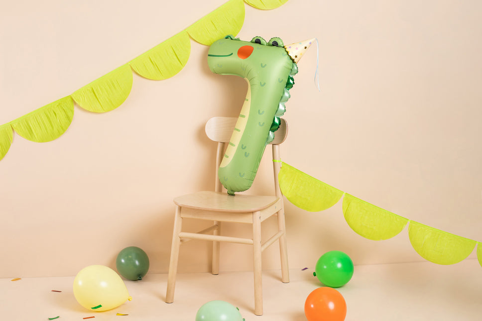 Palloncino ad elio 7 anni Coccodrillo vuoto 73 cm