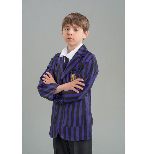 Costume Mercoledì Uniforme scolastica Nero/Viola Ragazzo