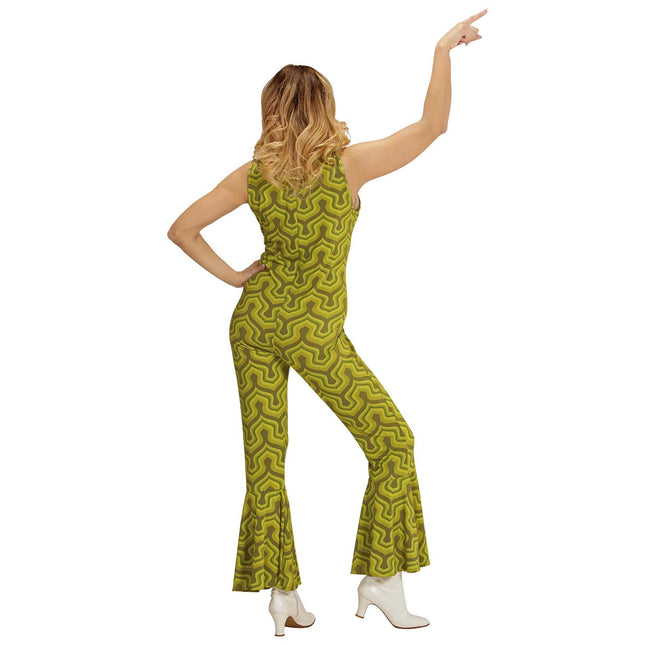 Tuta Disco 70S Verde Donna