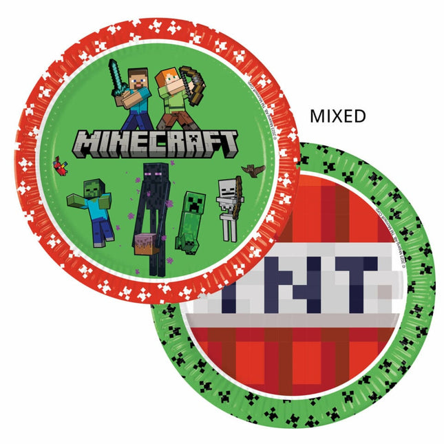 Piatti Minecraft 23cm 8pz