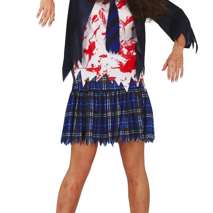 Costume di Halloween da studentessa zombie da donna