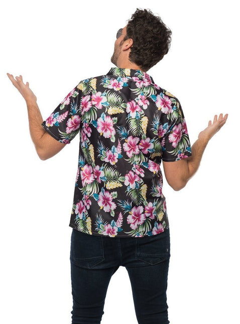 Camicia hawaiana nera