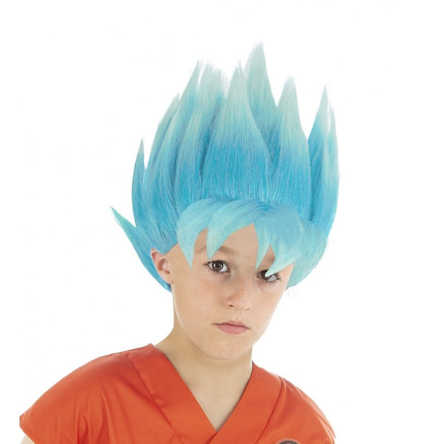 Parrucca Goku Super Saiyan Bambino Blu Dragon Ball Super