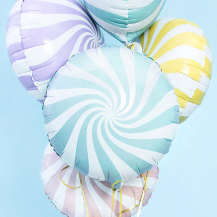 Palloncino ad elio azzurro a spirale 45 cm vuoto