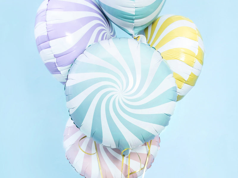 Palloncino ad elio azzurro a spirale 45 cm vuoto