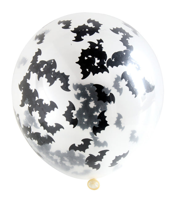 Palloncini Halloween Coriandoli Pipistrello 30cm 4pz