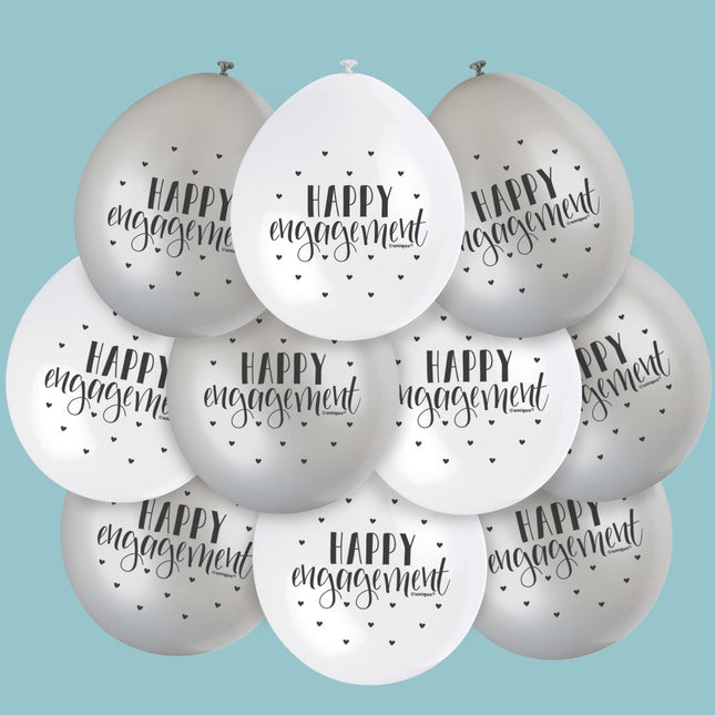 Palloncini di fidanzamento Happy Engagement 28cm 10pz