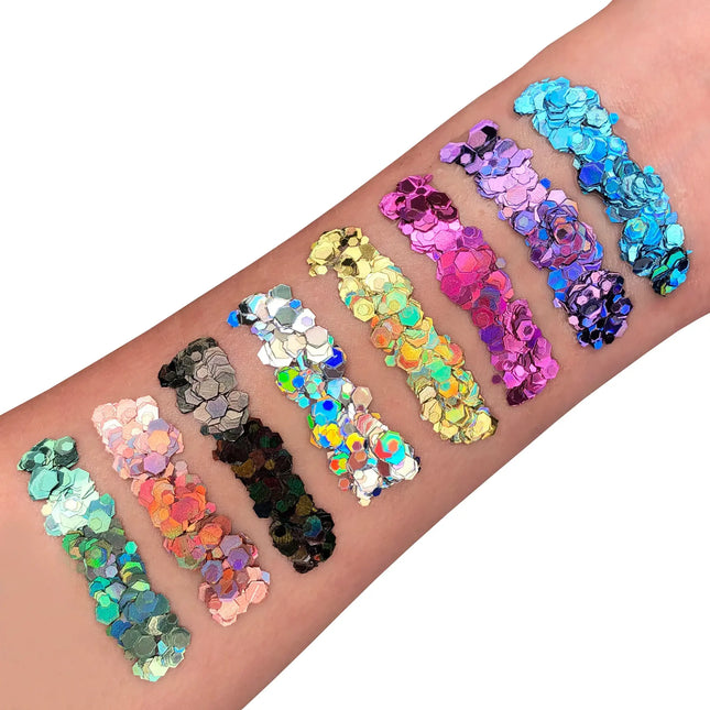 Moon Glitter Holographic Chunky Glitter Argento 3g