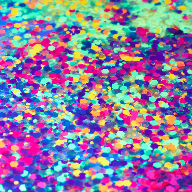 Moon Glow Neon UV Chunky Glitter Arancione 3g