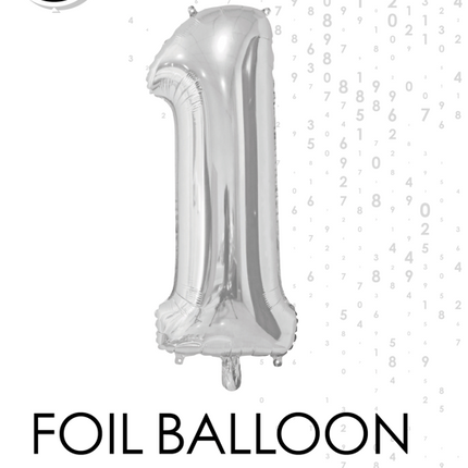 Pallone in foil Figura 1 Argento 66cm