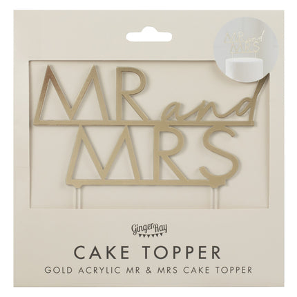 Topper per torta nuziale Mr & Mrs