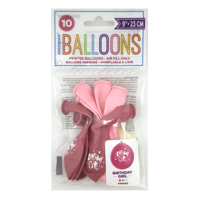 Palloncini Compleanno Ragazza 28cm 10pz