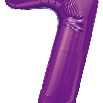 Palloncino numero viola 7 anni lucido 86 cm