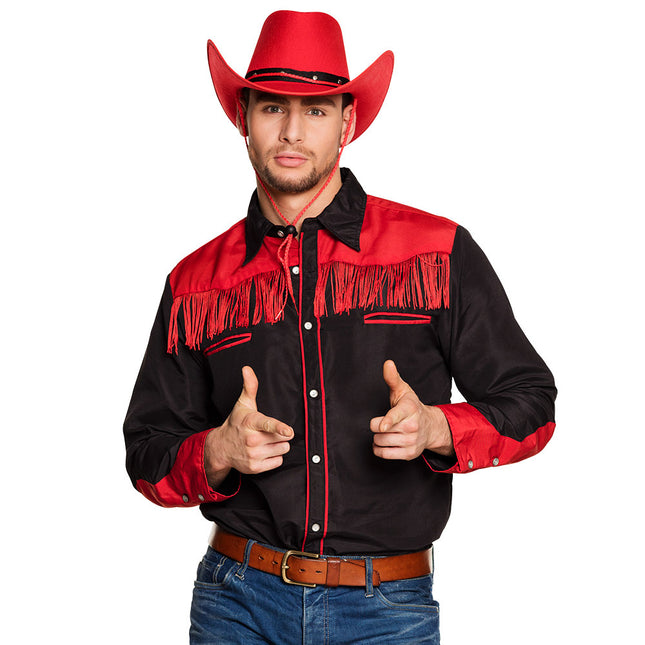 Camicia Cowboy Uomo Rosso