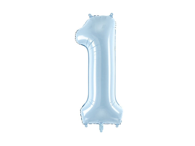 Palloncino 1 Anno Figura Azzurro Vuoto 72cm