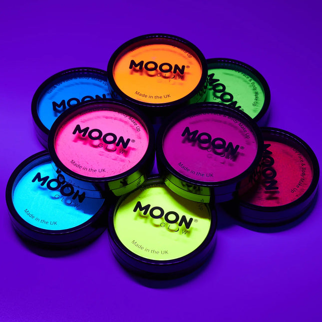 Moon Glow Neon UV Pro Face Paint Giallo Intenso 36g