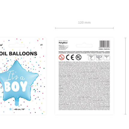 Palloncino ad elio Cuore It's A Boy vuoto 48 cm