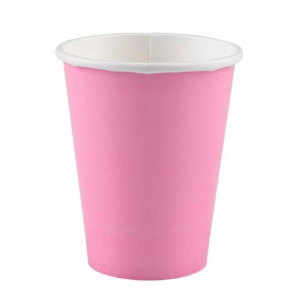 Tazze rosa chiaro in cartone 266ml 8pz