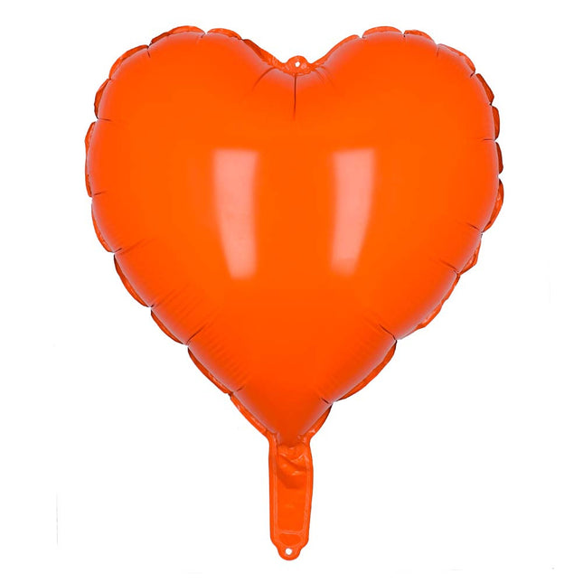 Palloncino ad elio arancione Cuore 45 cm